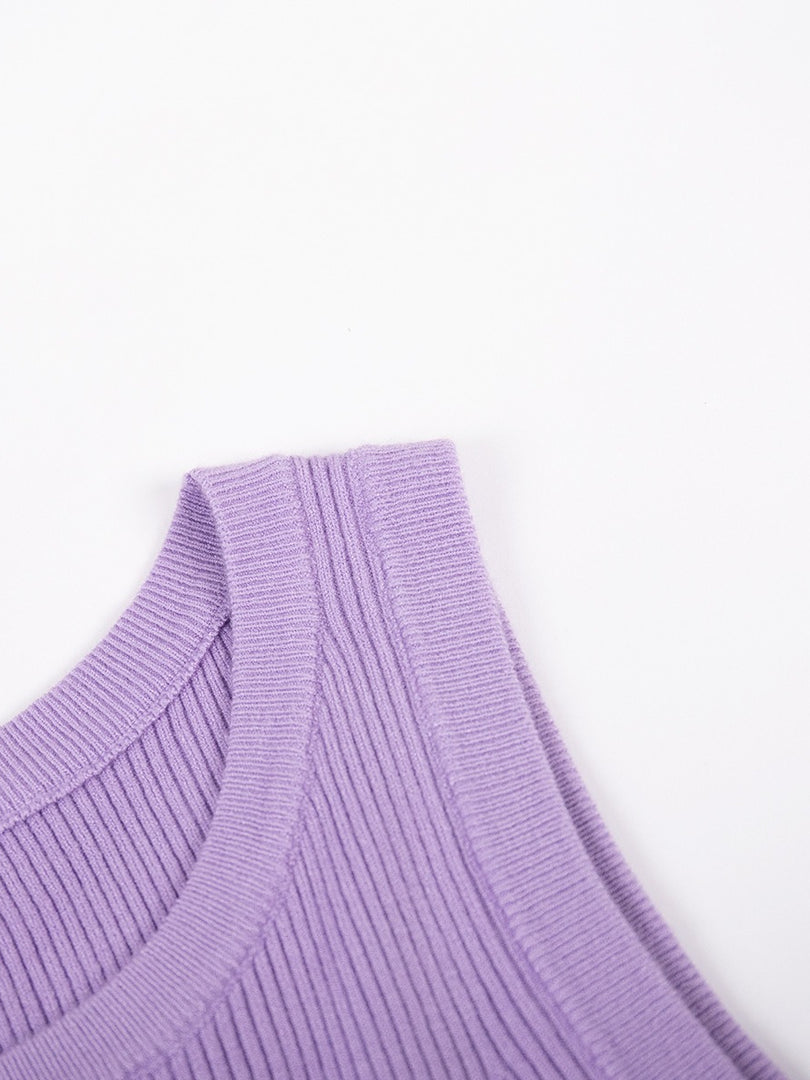 Rib Knit Tank Top Women N6C237