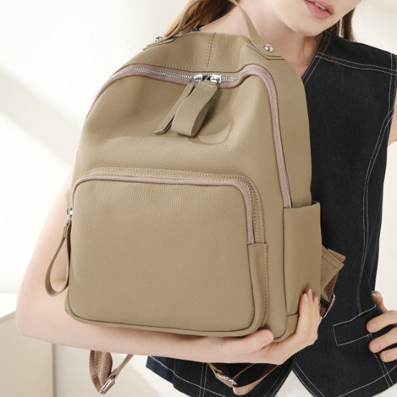 Genuine Leather Backpack Laptop Travel Commuter N6F162