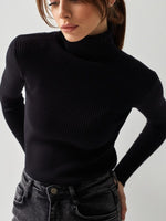 Load image into Gallery viewer, High Neck Knit Base Layer Top Women Slim Fit N6H320