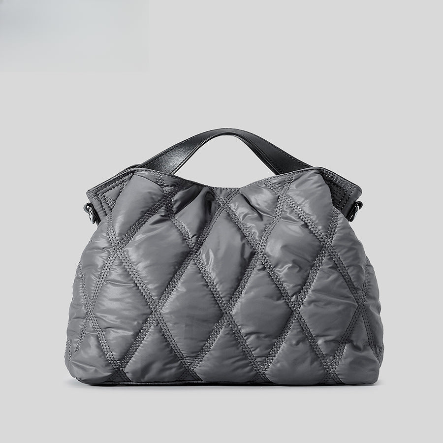 Diamond Quilted Polyester Tote Multi Color Options S5P392