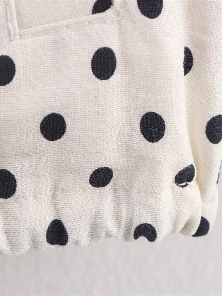 Dot Seersucker Blazer and Shorts Set Women N6C269