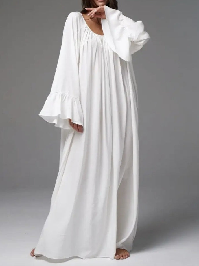 Brown Lounge Robe Dress Women N6C200