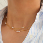 Load image into Gallery viewer, Natural Rice Pearl Minimalist Choker Necklace Women N6H173
