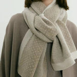 Load image into Gallery viewer, Polka Dot Jacquard Knit Scarf  M5A257