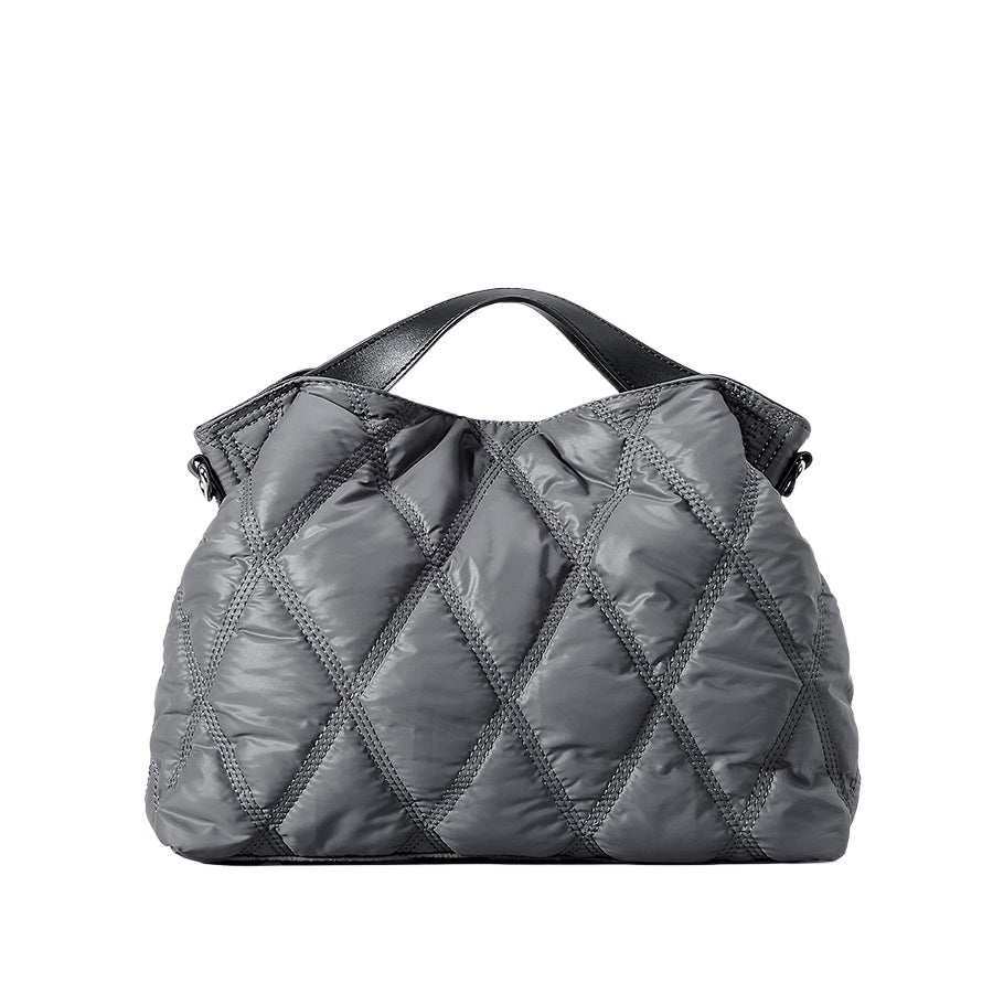 Diamond Quilted Polyester Tote Multi Color Options S5P392