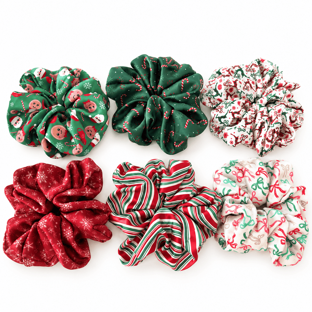 Womens Christmas Satin Scrunchie N6K006