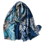 Load image into Gallery viewer, Oversized Floral Satin Finish Wrap M5A260