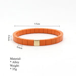 Load image into Gallery viewer, Bohemian Tile Bracelet Steel Enameled Plated S5P144
