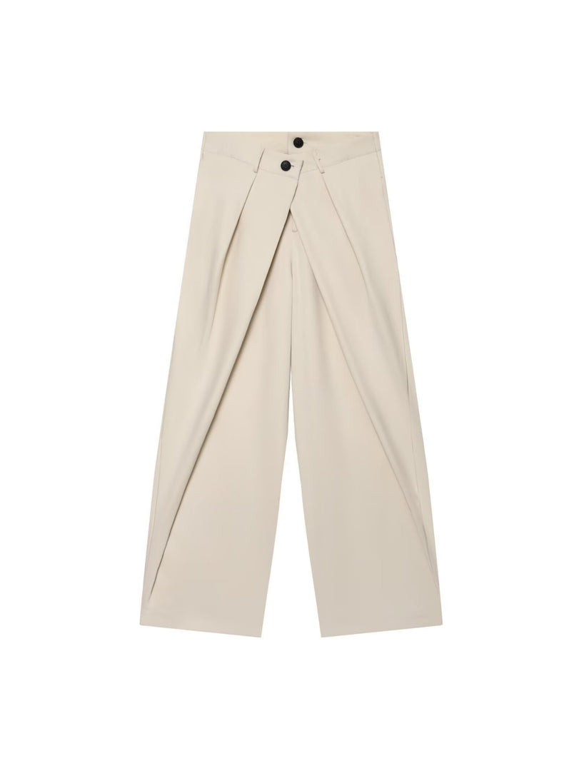 High Waist Loose Casual Pants Women Solid Color N6F201