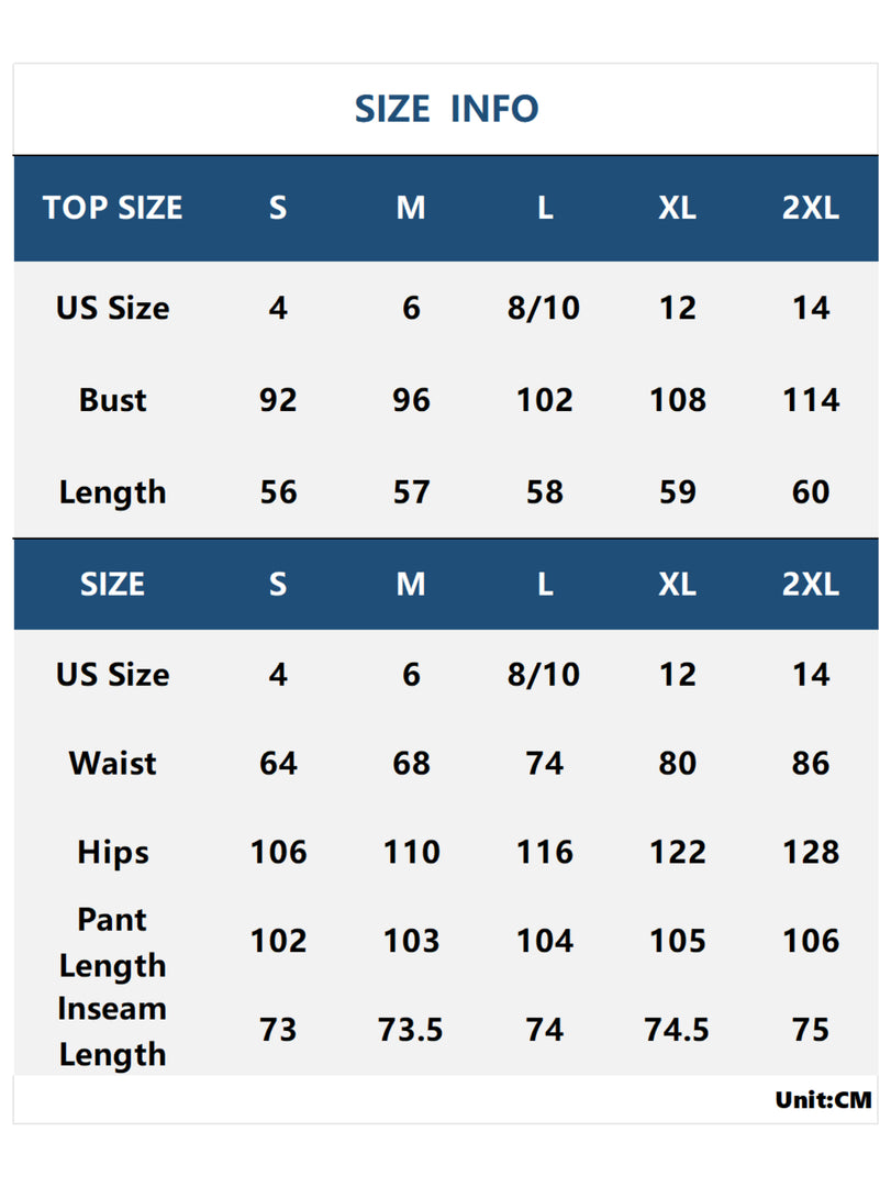 Color Block Button Vest Drawstring Pant Set Women N6D118