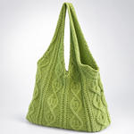 Load image into Gallery viewer, Women's Woven Polyester Knit Tote Shoulder Bag N6J167