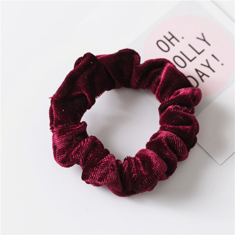 Velvet Continuous Loop Hair Tie Multi Color S5P424