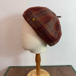 Load image into Gallery viewer, Vintage Beret Plaid Oversized Pumpkin Hat Women N6H232