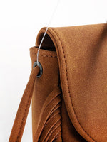Load image into Gallery viewer, Woven Dome Soft Leather Fringe Crossbody Bag N6C224