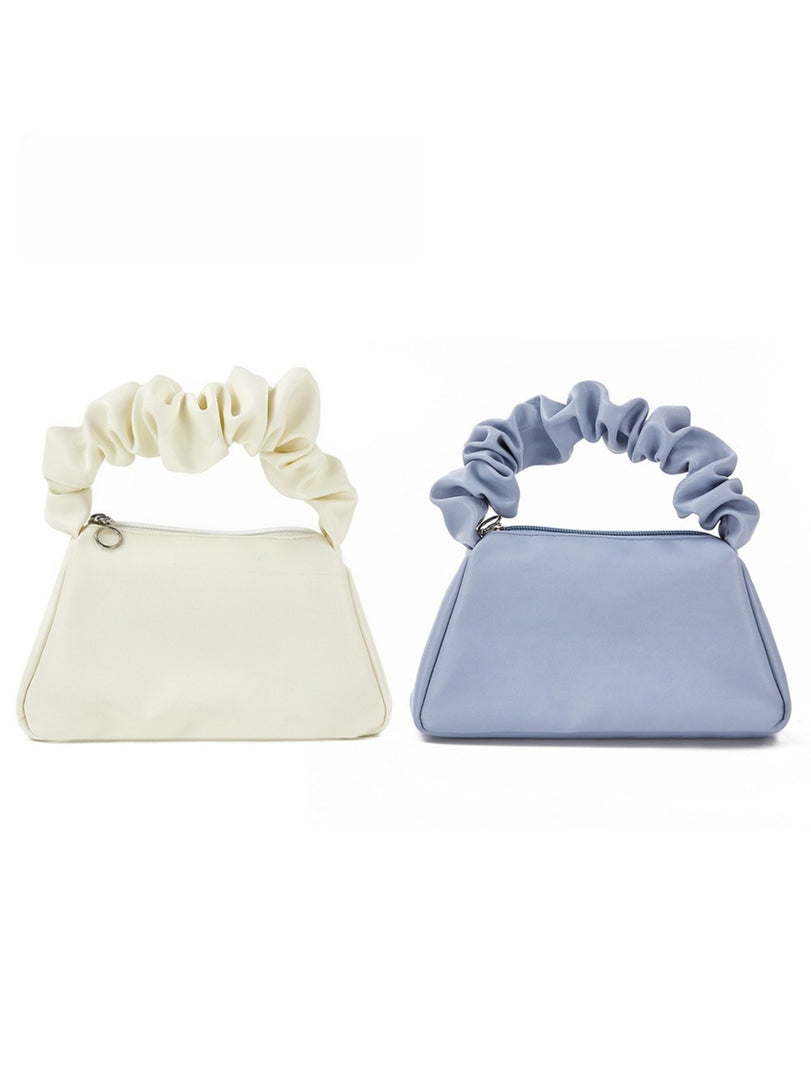 Pleated Top Handle PVC Makeup Bag Women N6C071