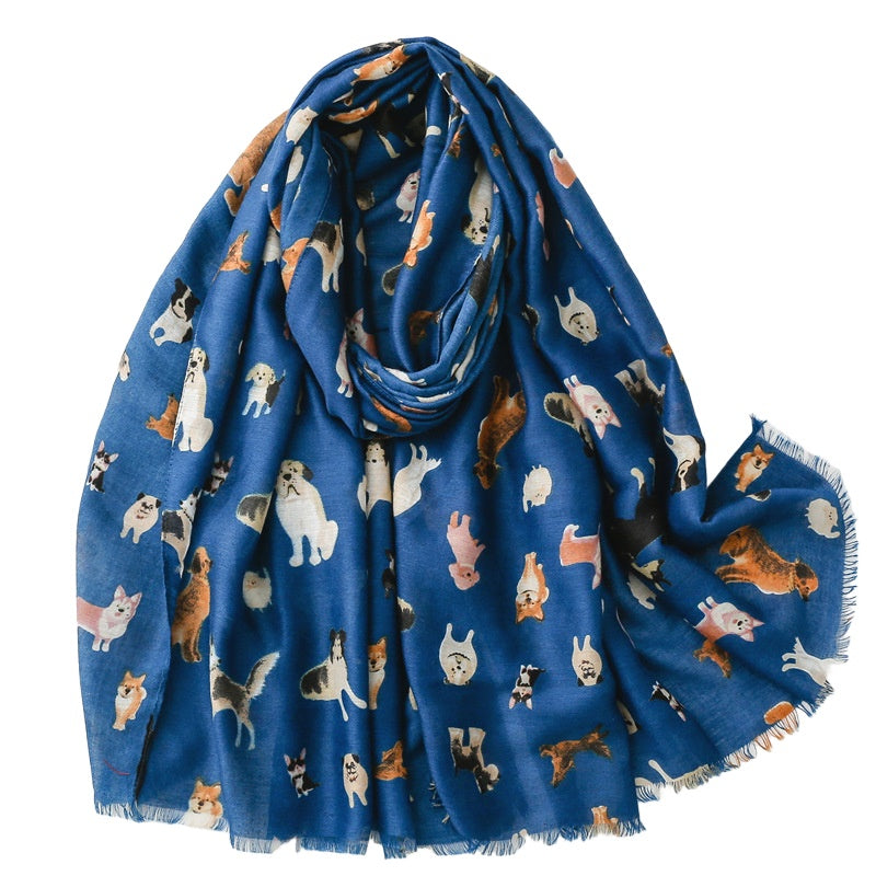 Animal Print Linen-Touch Wrap  M5A264