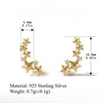 Load image into Gallery viewer, Star Prong-Set Studs S925 Rhodium-Plated Sparkling S5P138