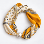 Load image into Gallery viewer, Womens Pearl Magnetic Clasp Skinny Scarf N6K260