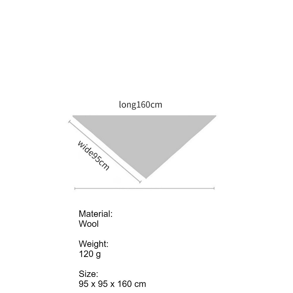 Wool Knit Triangle Shawl Scarf Women Winter N6H236