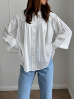 Load image into Gallery viewer, Simple Puff Sleeve Shirt Women N6C137