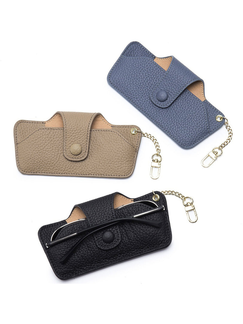 Genuine Leather Vintage Sunglasses Case Women N6C280
