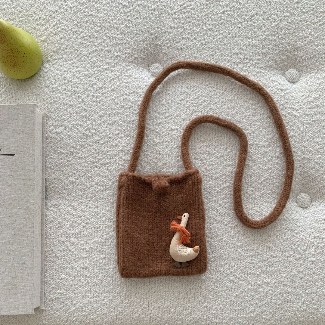 Kids Duck Knit Crossbody Bag N6H315