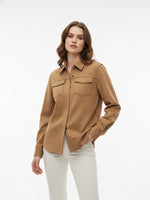 Load image into Gallery viewer, Suede Notch Lapel Multi-Pocket Loose Jacket Women N6C128