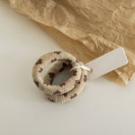 Load image into Gallery viewer, Heart Jacquard Thick Terry Scrunchie No Seam Hair Tie N6F129