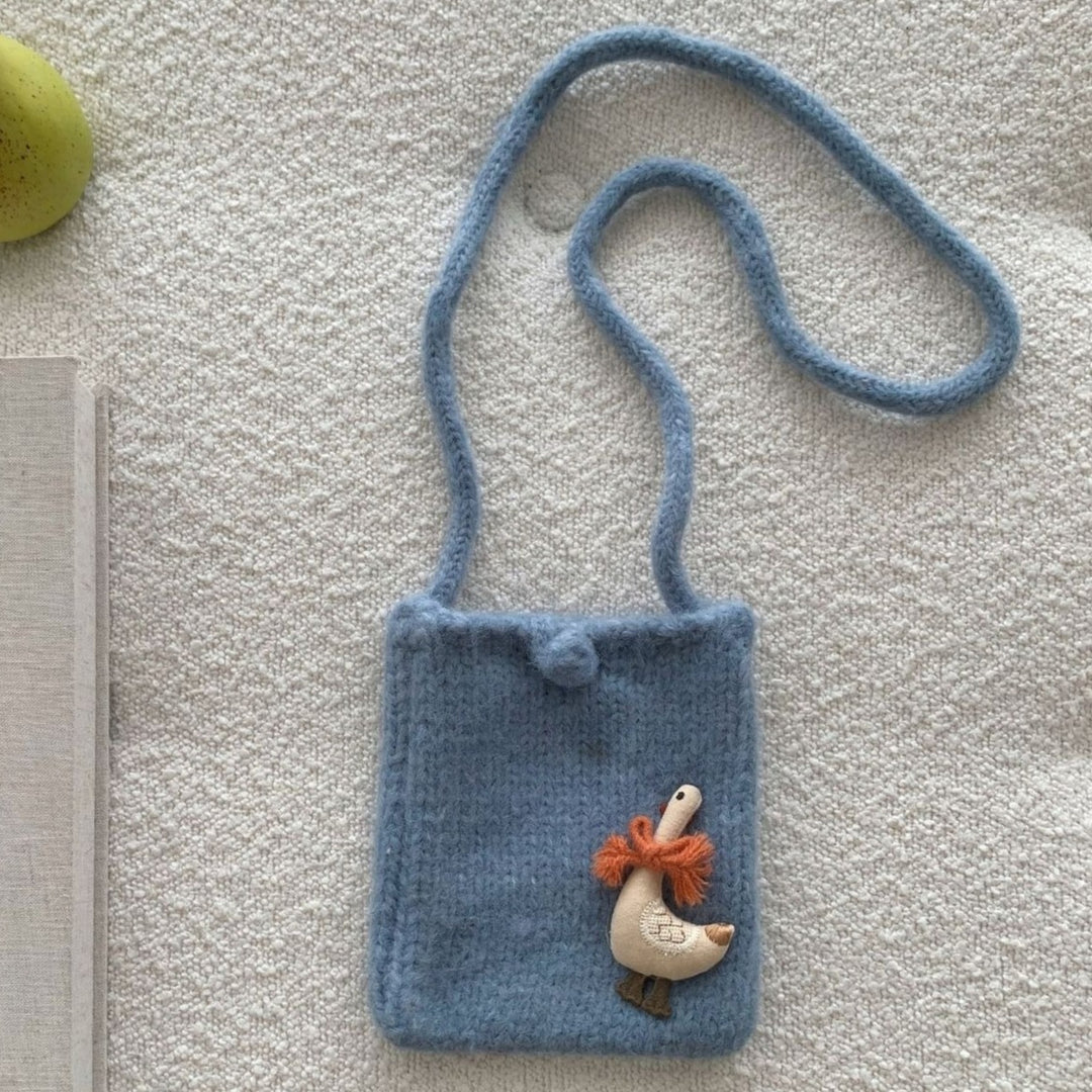 Kids Duck Knit Crossbody Bag N6H315
