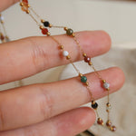 Load image into Gallery viewer, Colorful Natural Stone Crystal Titanium Chain Jewelry N6H190