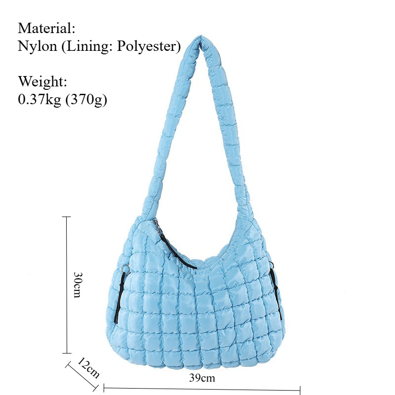 Puffer Tote Bag Capacity Mult Pocket Shoulder Bag S5P713