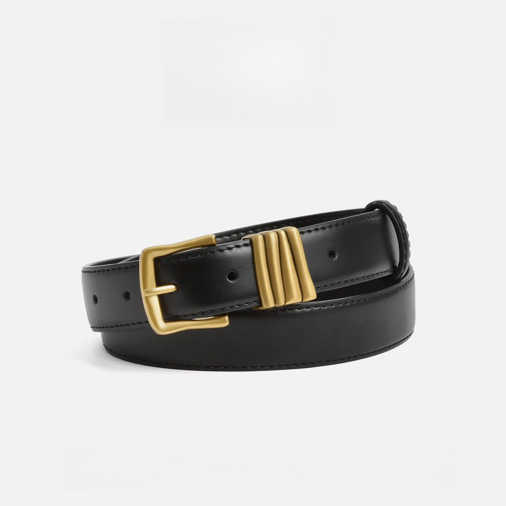 Simple Genuine Leather Belt Women Classic Decorative N6H327