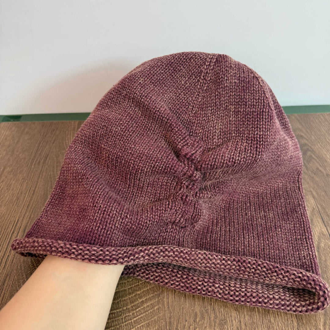 Vintage Washed Knit Earflap Slouchy Beanie Women N6H233