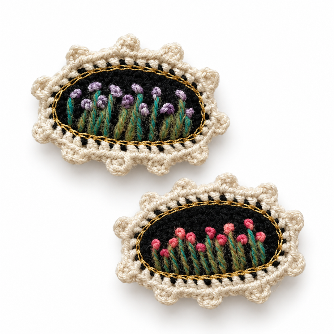 Womens Vintage Crochet Floral Hair Clip N6K313