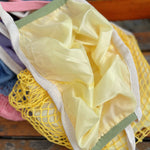 Load image into Gallery viewer, Cotton Linen Handwoven Foldable Shoulder Mesh Tote N6G131