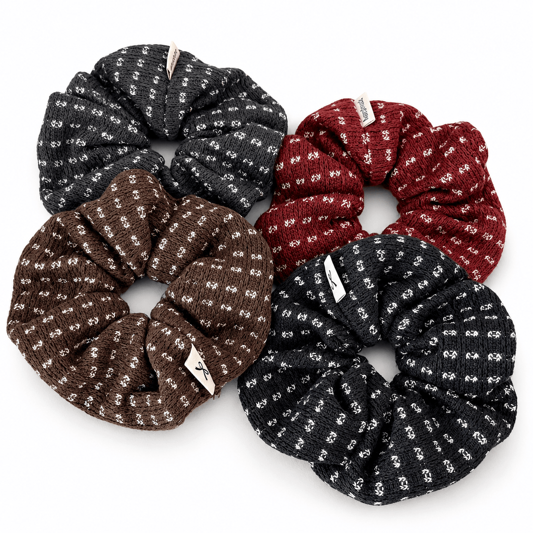 Womens Vintage Floral Knit Scrunchie N6K035