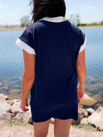 Load image into Gallery viewer, Zip-Front Color Block Dress Women N6C331