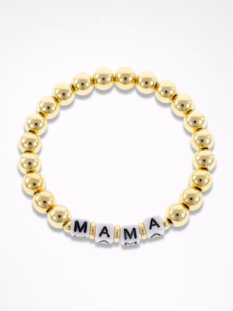 MAMA Bead Semi-precious Stone Stretch Bracelet Women N6D520
