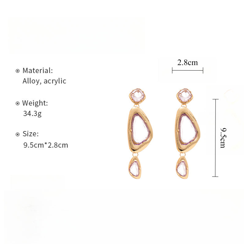 Acrylic Triangle Earrings Geometric  Vintage Style S5P174