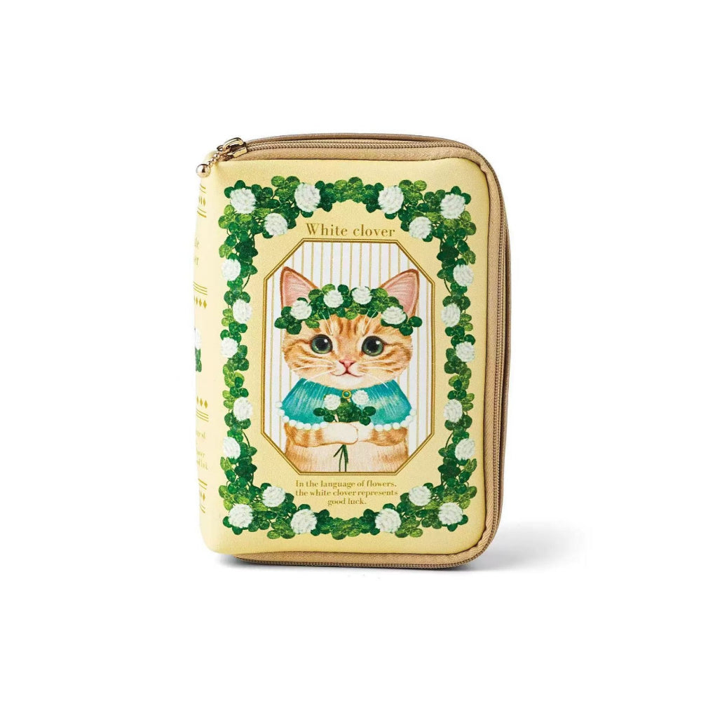 Cat Fairy Book-shaped Cosmetic Bag  Organizer N6E124