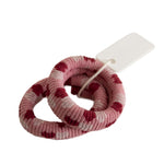 Load image into Gallery viewer, Heart Jacquard Thick Terry Scrunchie No Seam Hair Tie N6F129