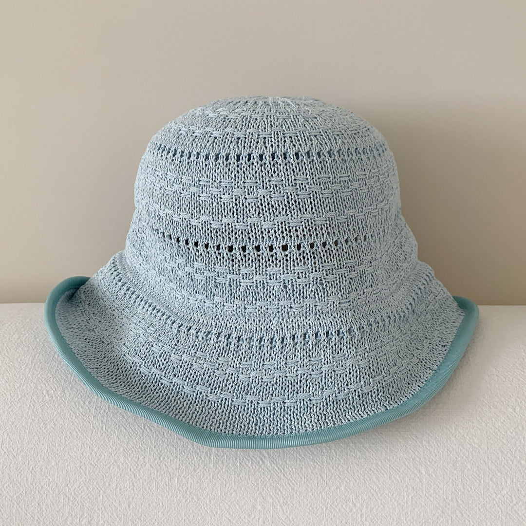 Blue Breathable Bucket Hat Summer Sun Hat AKZZ010