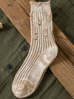 Load image into Gallery viewer, Distressed Knit Cotton Workwear Socks M5A075