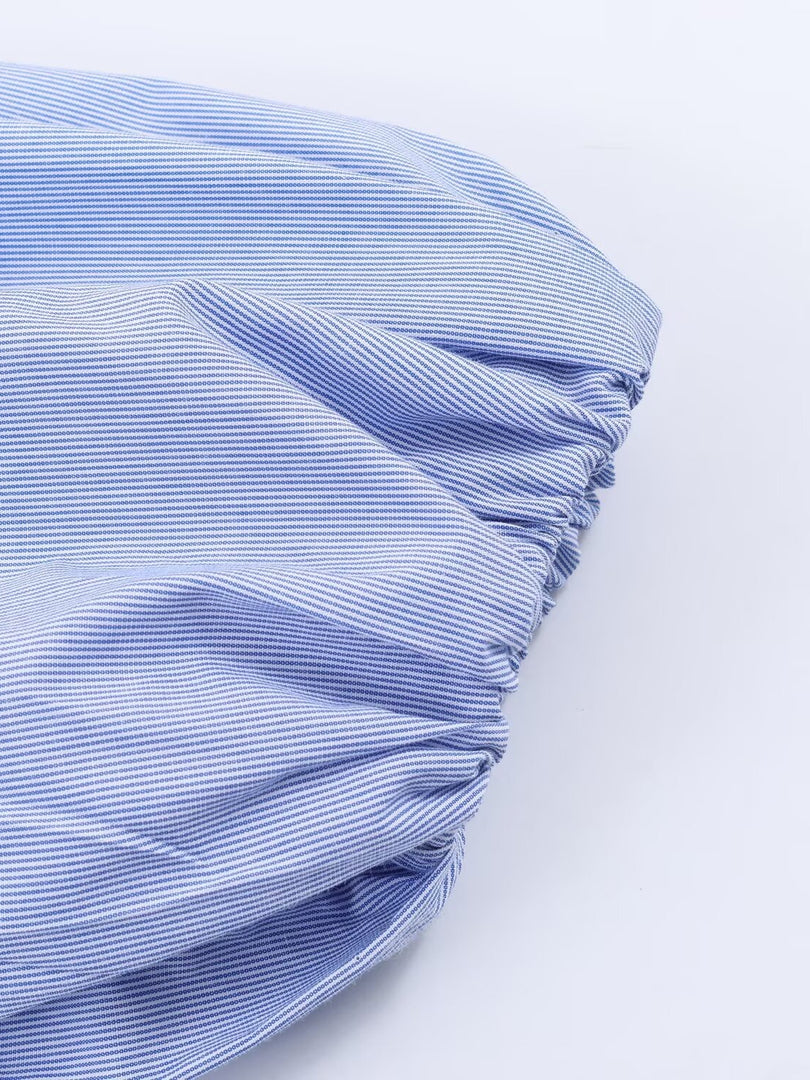 Ruffle Detail Poplin Crop Shirt Women N6C103