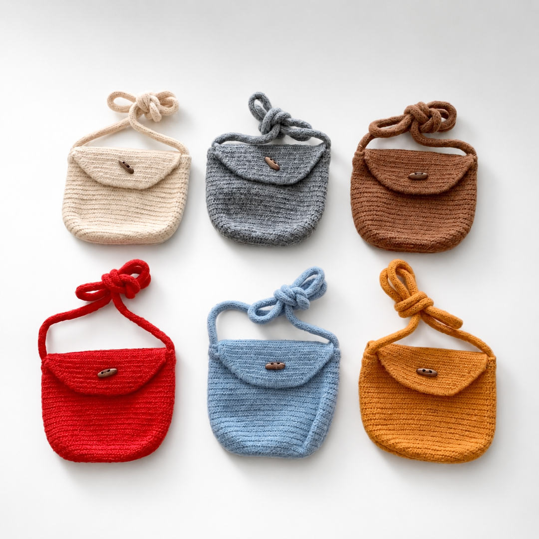 Solid Knit Pillow Bag Women Casual Atmosphere N6H318