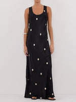Load image into Gallery viewer, Women's Polka Dot Sleeveless Maxi Dress N6E150
