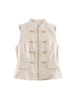 Load image into Gallery viewer, Sleeveless Stand Collar Knot Zip Vest Shorts Set N6F202