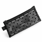 Load image into Gallery viewer, Heart Flocked Nylon Mesh Makeup Brush Pouch N6J261