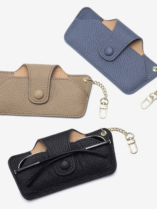 Genuine Leather Vintage Sunglasses Case Women N6C280