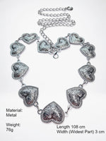 Load image into Gallery viewer, Retro Silver Heart Waist Chain Women Boho N6C157